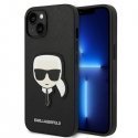Dėklas Karl Lagerfeld KLHCP14MSAPKHK iPhone 14 Plus 6.7" Juoda/Juodas Hardcase Saffiano Karl`s Head Patch Dėklas Karl Lagerfeld KLHCP14MSAPKHK iPhone 14 Plus 6.7" Juoda/Juodas Hardcase Saffiano Karl`s Head Patch