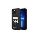Case Karl Lagerfeld KLHCP14MSAPKHK iPhone 14 Plus 6.7" Black/Black Hardcase Saffiano Karl`s Head Patch Case Karl Lagerfeld KLHCP14MSAPKHK iPhone 14 Plus 6.7" Black/Black Hardcase Saffiano Karl`s Head Patch