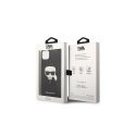 Dėklas Karl Lagerfeld KLHCP14MSAPKHK iPhone 14 Plus 6.7" Juoda/Juodas Hardcase Saffiano Karl`s Head Patch Dėklas Karl Lagerfeld KLHCP14MSAPKHK iPhone 14 Plus 6.7" Juoda/Juodas Hardcase Saffiano Karl`s Head Patch