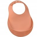 Beaba silicone bib, color: terracotta