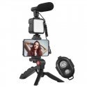 Elight Y9 Vlog Smartphone Fix Video & Photo making kit with Led light / Microphone / Tripod Black Elight Y9 Vlog Smartphone Fix Video & Photo making kit with Led light / Microphone / Tripod Black