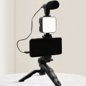 Elight Y9 Vlog Smartphone Fix Video & Photo making kit with Led light / Microphone / Tripod Black Elight Y9 Vlog Smartphone Fix Video & Photo making kit with Led light / Microphone / Tripod Black