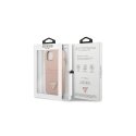 Guess GUHCP13SPSATPP iPhone 13 mini 5.4 inch Pink/Pink Hard Case SaffianoTriangle Logo Card Slot