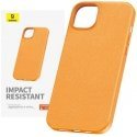Phone Case for iPhone 15 Plus Baseus Fauxther Series (Orange) Phone Case for iPhone 15 Plus Baseus Fauxther Series (Orange)