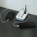 Tellur Smart WiFi Power Strip 3 Outlets, PD30W, QC18W, 2xUSB 2.4A 2500W 10A 2m Tellur Smart WiFi Power Strip 3 Outlets, PD30W, QC18W, 2xUSB 2.4A 2500W 10A 2m