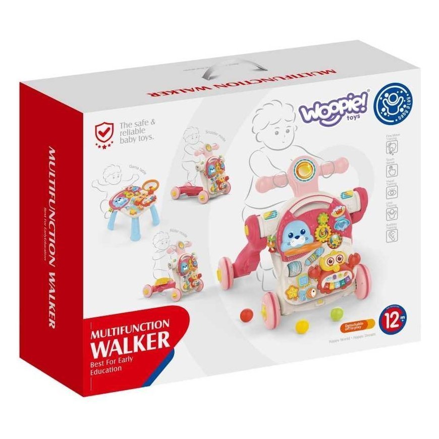WOOPIE BABY Pchacz Chodzik Staliukas Edukacyjny Paspirtukas Jeździk 4w1 – 5
