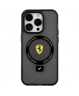 Case Ferrari FEHMP15SUSCAK iPhone 15 6.1" black|black hardcase Ring Stand 2023 Collection MagSafe