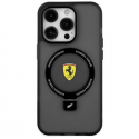 Dėklas Ferrari FEHMP15SUSCAK iPhone 15 6.1" juoda|juodas hardcase Ring Stand 2023 Collection MagSafe