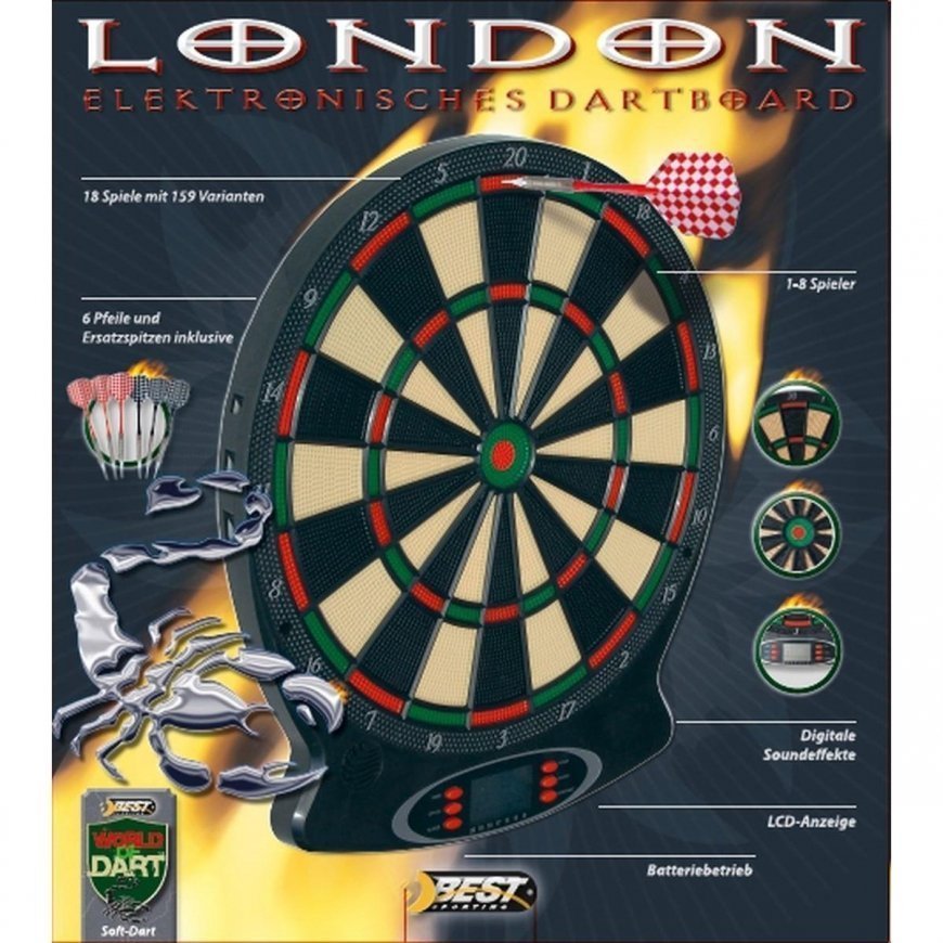 Best Sports elektroninė dartų lenta, 43cm – 5