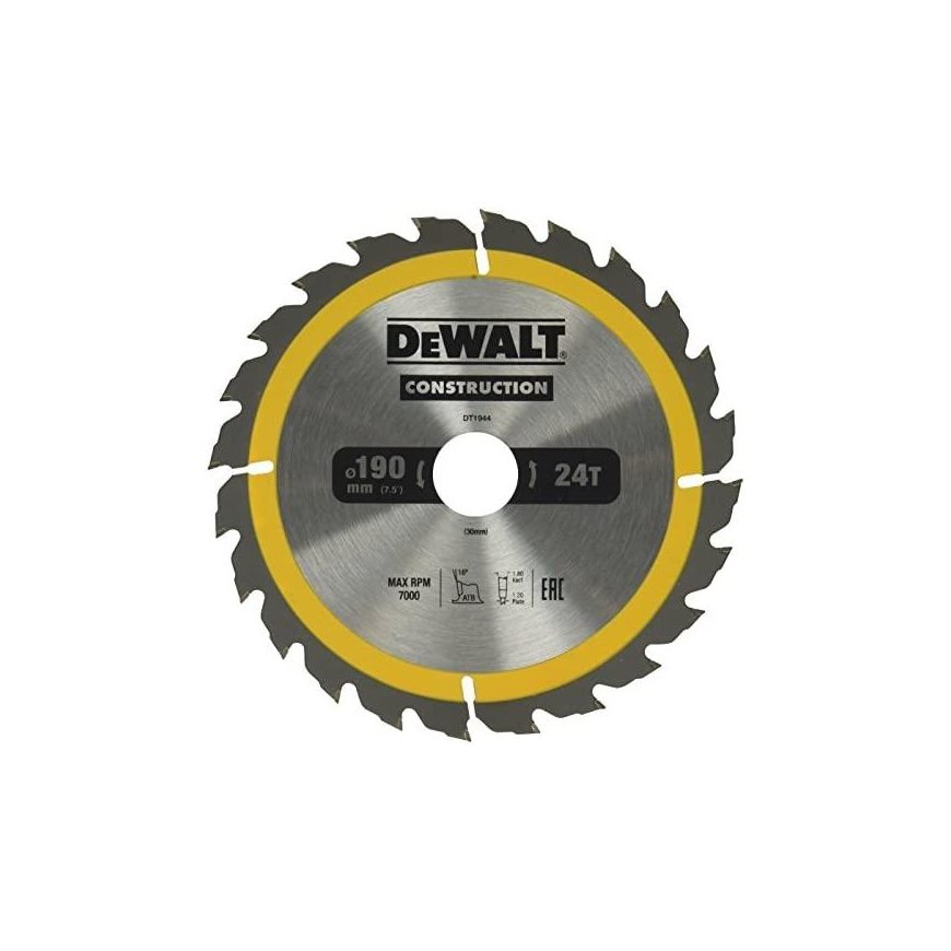 Dewalt diskinis pjūklas medienai 190x30mm, 24 dantukai (DT1944-QZ) – 4