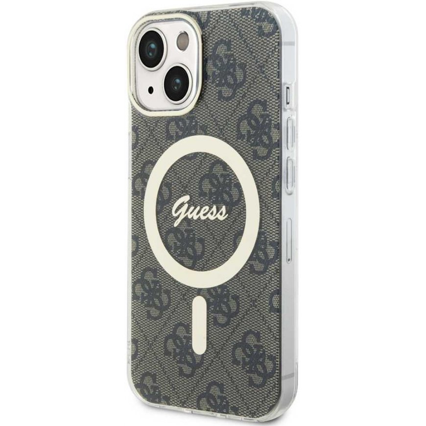Guess IML 4G MagSafe Case for iPhone 15 Brown – 2