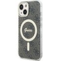 Guess IML 4G MagSafe Case for iPhone 15 Brown