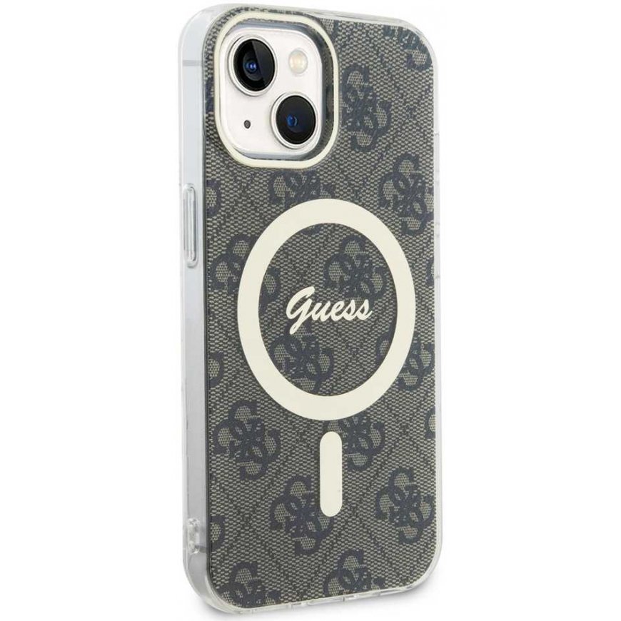 Guess IML 4G MagSafe dėklas, skirtas iPhone 15 Brown – 4