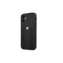 Dėklas BMW BMHCP12LRSPPK iPhone 12 Pro Max 6,7" juoda/juodas kietas dėklas, odos kreivė perforuotas Dėklas BMW BMHCP12LRSPPK iPhone 12 Pro Max 6,7" juoda/juodas kietas dėklas, odos kreivė perforuotas