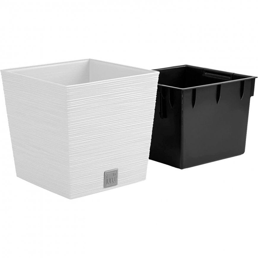 Prosperplast div class"int_ce_html"FURU SQUARE LOW flower pot - white/div