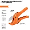 Scissors for plastic pipes. Sturdy metal body, stainless steel blade. For pipes up to 41 mm. Throttle mechanism Truper® Scissors for plastic pipes. Sturdy metal body, stainless steel blade. For pipes up to 41 mm. Throttle mechanism Truper®