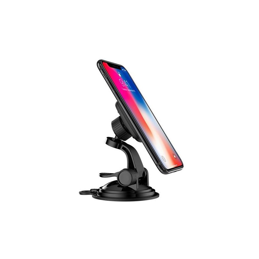 Car phone holder Hoco CA28, mounted on the dashboard, magnetic, black