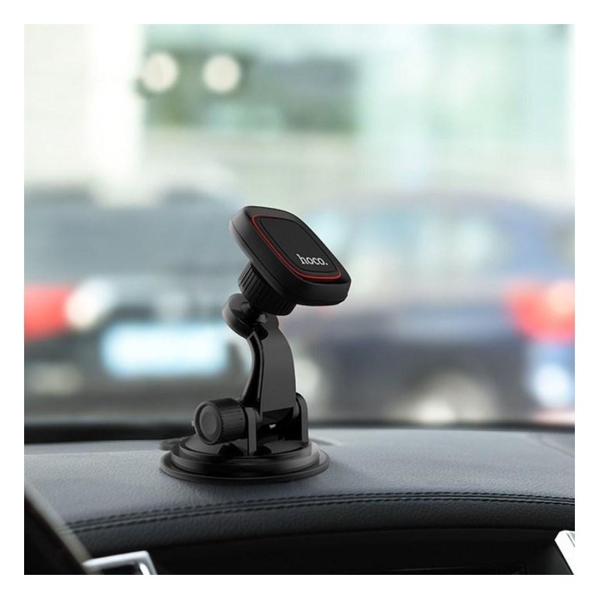 Car phone holder Hoco CA28, mounted on the dashboard, magnetic, black – 3
