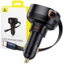 Car charger Baseus Enjoyment Pro with USB-C cable, 60 W (black)