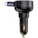 Car charger Baseus Enjoyment Pro with USB-C cable, 60 W (black)