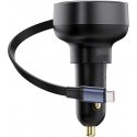 Car charger Baseus Enjoyment Pro with USB-C cable, 60 W (black)