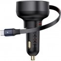 Car charger Baseus Enjoyment Pro with USB-C cable, 60 W (black)