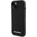 Karl Lagerfeld PU dygsniuotas modelio dėklas iPhone 15 Juodas