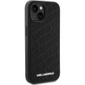 Karl Lagerfeld PU dygsniuotas modelio dėklas iPhone 15 Juodas