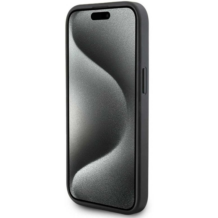 Karl Lagerfeld PU quilted pattern case for iPhone 15 Black – 4