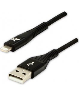 USB cable Logo USB-A - Lightning 1 m Black