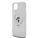 Karl Lagerfeld Ringstand Karl and Choupette MagSafe Case for iPhone 15 Plus White