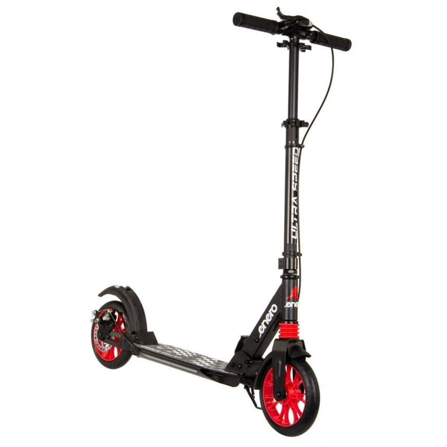 Scooter with disc brakes Enero Ultra Speed, 200mm, black – 3