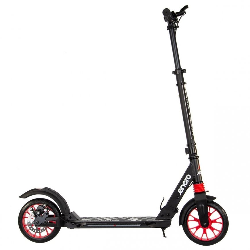 Paspirtukas su diskiniais stabdžiais Enero Ultra Speed, 200mm, juodas – 4