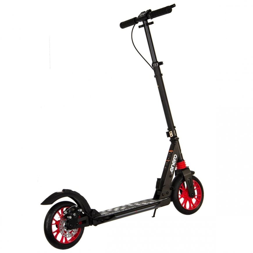 Scooter with disc brakes Enero Ultra Speed, 200mm, black – 5
