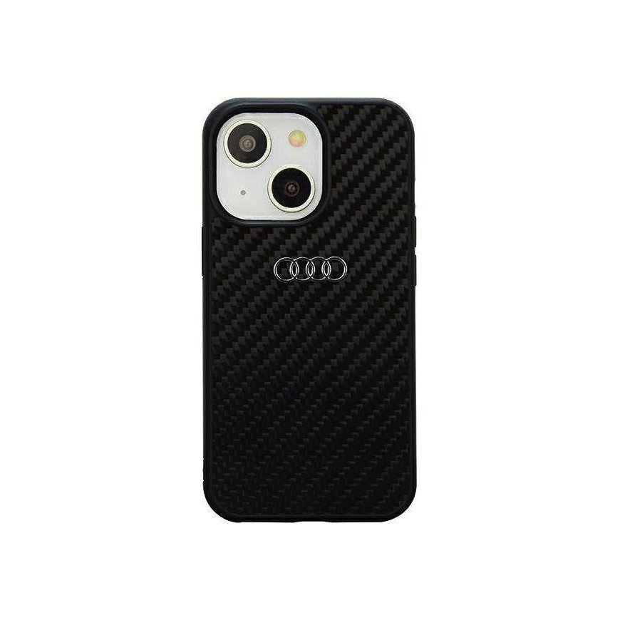 Audi case for iPhone 14 6.1" AU-TPUPCIP14-R8/D2-BK black hard case Carbon Fiber – 5