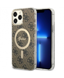 Case Guess GUHMP13XH4STW iPhone 13 Pro Max 6.7" brown|brown hardcase 4G MagSafe