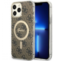 Dėklas Guess GUHMP13XH4STW iPhone 13 Pro Max 6.7" ruda|ruda hardcase 4G MagSafe Dėklas Guess GUHMP13XH4STW iPhone 13 Pro Max 6.7" ruda|ruda hardcase 4G MagSafe