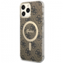 Dėklas Guess GUHMP13XH4STW iPhone 13 Pro Max 6.7" ruda|ruda hardcase 4G MagSafe Dėklas Guess GUHMP13XH4STW iPhone 13 Pro Max 6.7" ruda|ruda hardcase 4G MagSafe