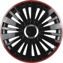 Leoplast Falcon 16" juodas stebulės dangtelis su raudonu apvadu