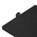 Laikiklis Powerton ergonominis pagrindas kojoms tempti, juodas plienas, 25 kg krovumas, Powerton, reguliuojamas aukštis Laikiklis Powerton ergonominis pagrindas kojoms tempti, juodas plienas, 25 kg krovumas, Powerton, reguliuojamas aukštis