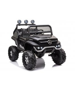 Lean Cars Vaikiškas elektrinis visureigis Mercedes Unimog S, juodas