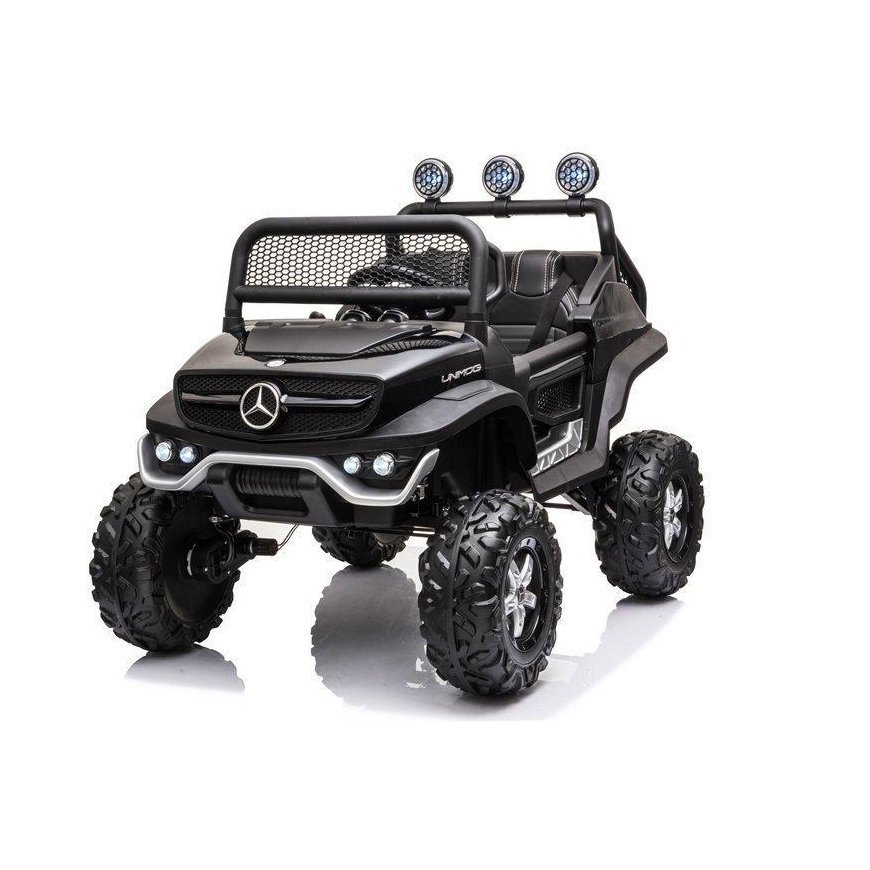 Lean Cars Vaikiškas elektrinis visureigis Mercedes Unimog S, juodas – 2
