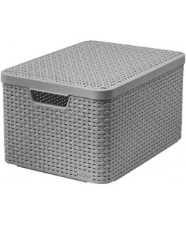 Curver / Keter CURVER KOSZYK LZ POKRYWĄ 30L /JASNY GRAY