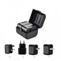 CP TR1 Travel Power Socket 3in1 Multi adapter UK 3-pin - Euro 2pin - US (USA) - Asian + Carrying case CP TR1 Travel Power Socket 3in1 Multi adapter UK 3-pin - Euro 2pin - US (USA) - Asian + Carrying case