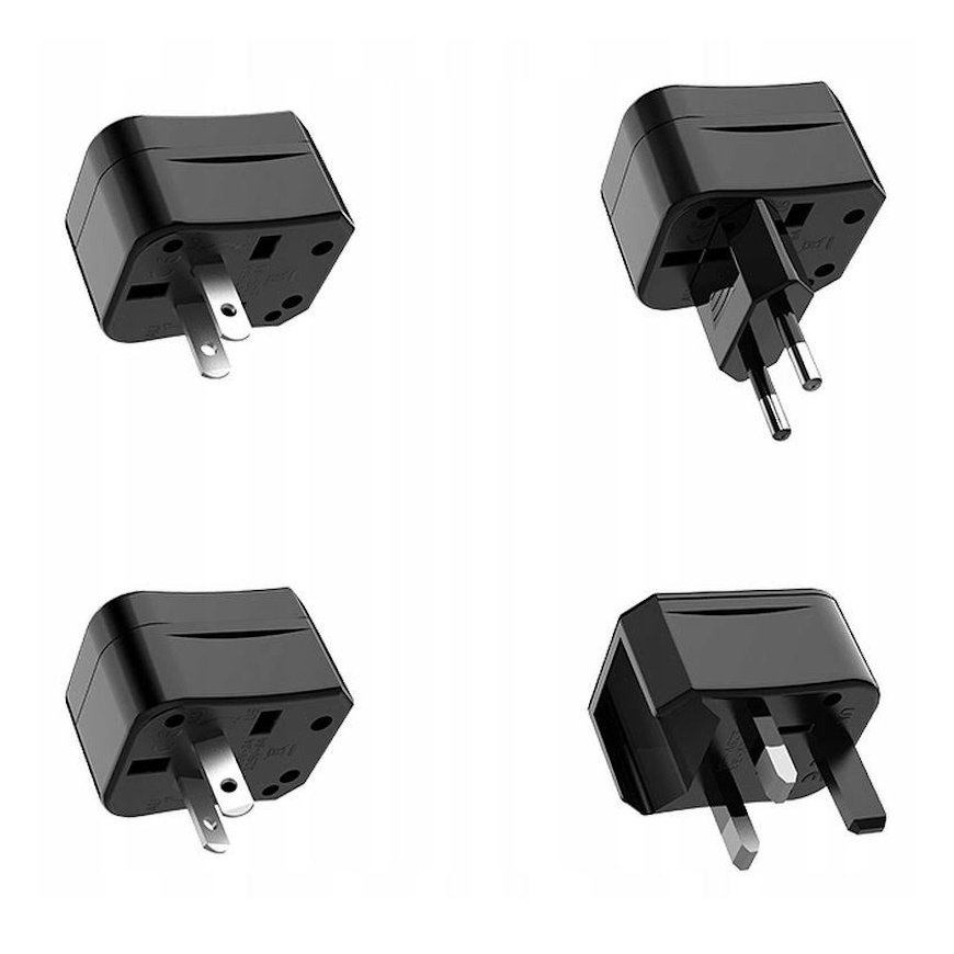 CP TR1 Ceļojumu Strāvas ligzdas 3in1 Multi adapteris UK 3-pin - Euro 2pin - US (USA) - Āzijas + Uzglabāšanas kaste – 3