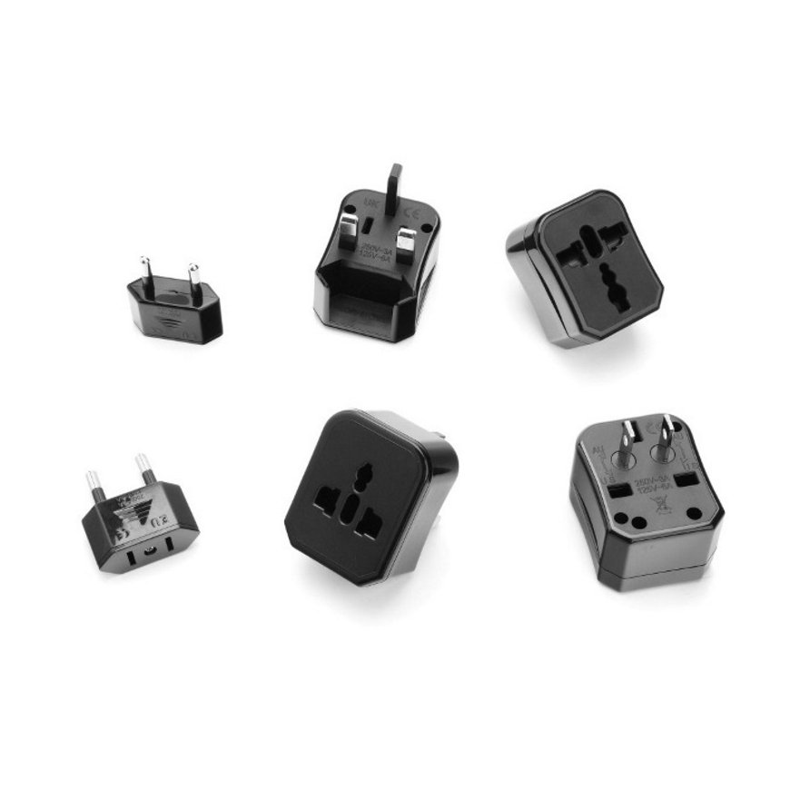 CP TR1 Travel Power Socket 3in1 Multi adapter UK 3-pin - Euro 2pin - US (USA) - Asian + Carrying case – 4