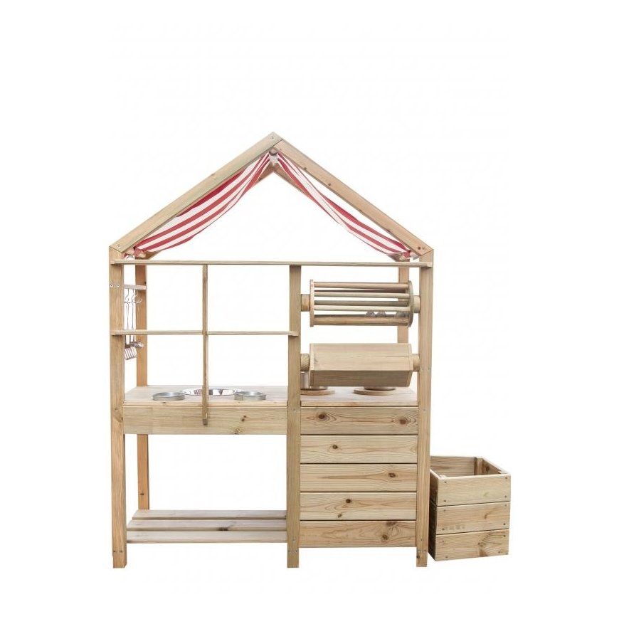 CLASSIC WORLD EDU Large wooden kitchen with roof and accessories – 3