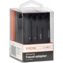 Orno GOworld universalus kelioninis adapteris, skirtas daugiau nei 200 pasaulio šalių, 100-240V, 8A Orno GOworld universalus kelioninis adapteris, skirtas daugiau nei 200 pasaulio šalių, 100-240V, 8A