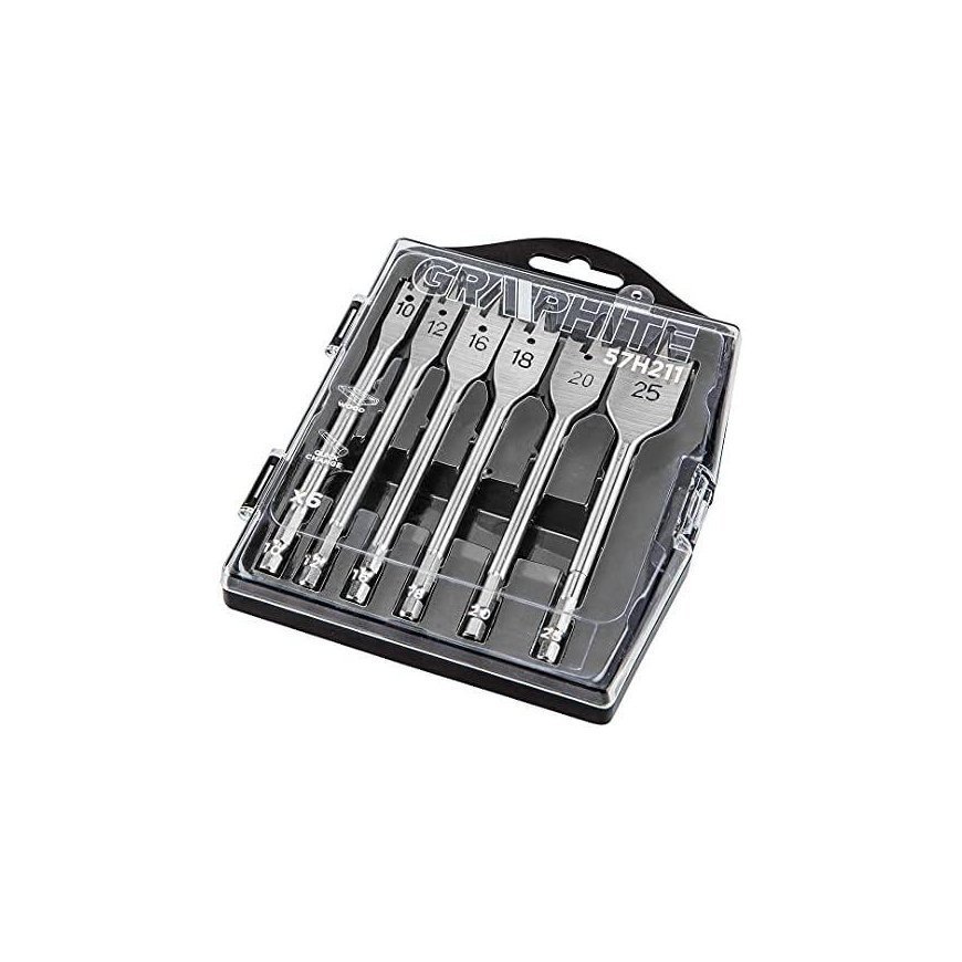 Grąžtas Graphite Medžio grąžtai 10,12,16,18,20,25mm, 6 vnt. – 5
