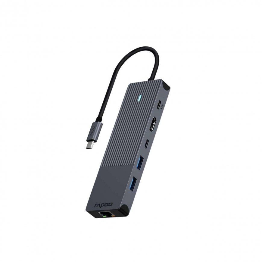 Rapoo UCM-2002 liidesekaart/adapter HDMI, RJ-45, USB 3.2 Gen 1 (3.1 Gen 1), USB tüüp-C